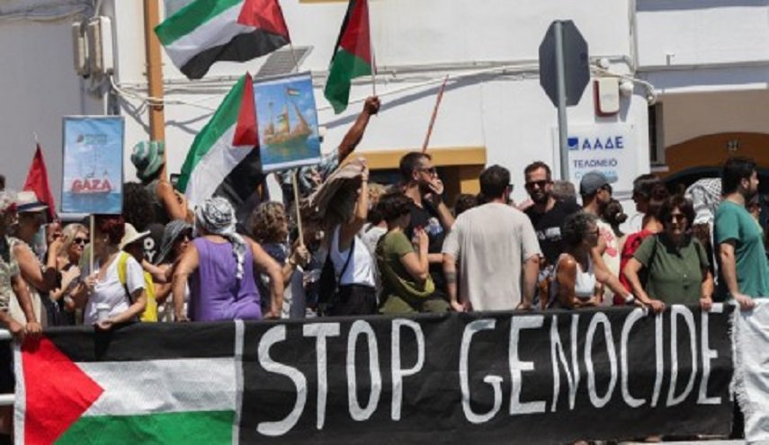 تظاهرات گسترده یونانی ها برای همبستگی با فلسطینیان غزه+ عکس
