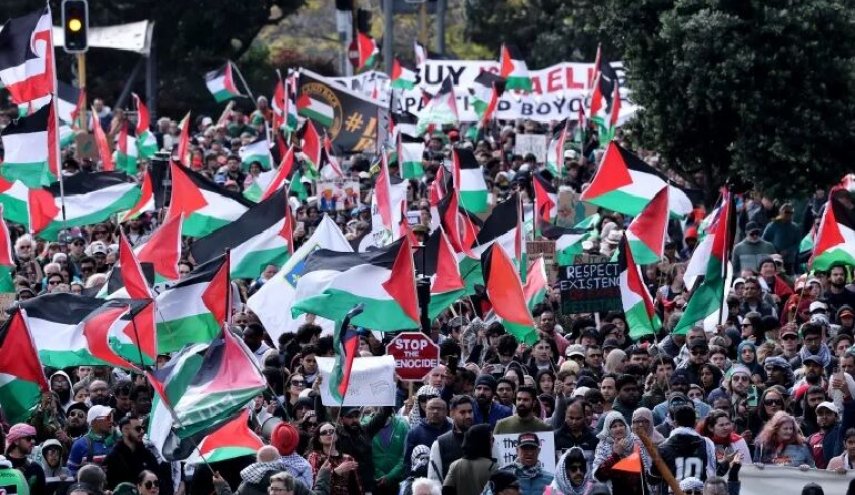 خروش معترضان نیوزلند علیه نسل‌کشی اسرائیل در غزه
