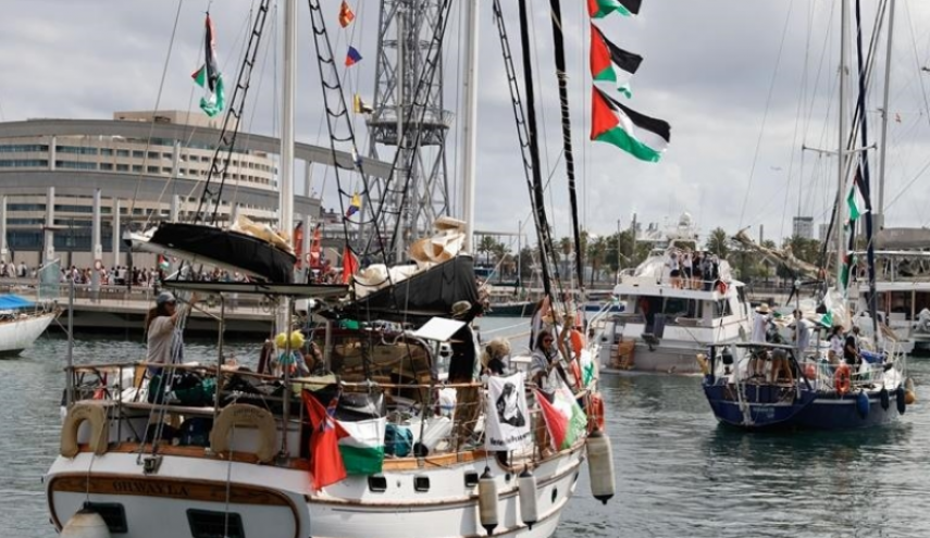 صدای انفجار و پرواز بیش از 15 پهپاد برفراز ناوگان جهانی «صمود» 