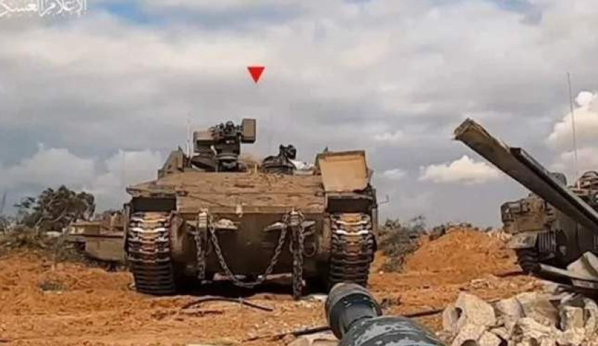 حمله گروه های مقاومت به نظامیان و اداوات اسرائیلی در شهر غزه 