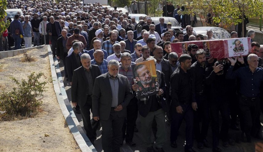 تشييع جثمان العميد علي رضا أفشار في طهران