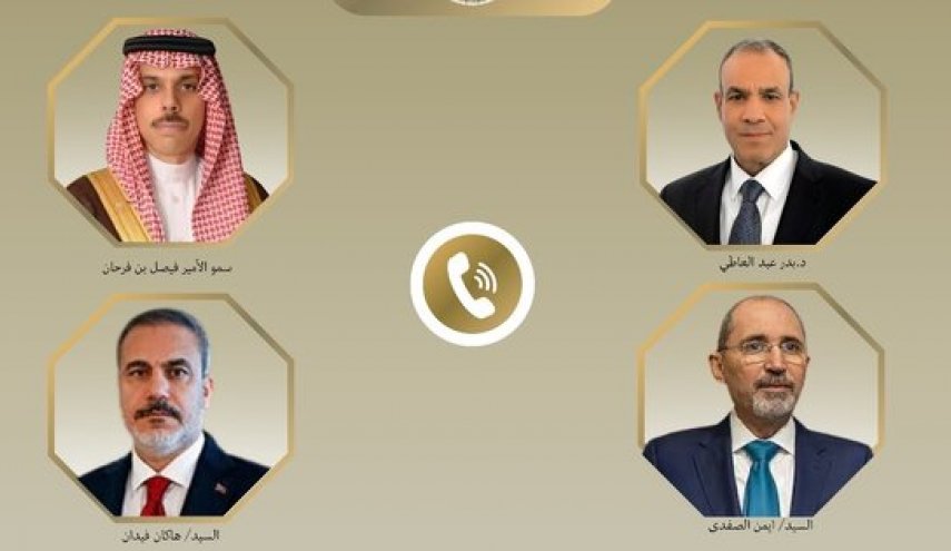 وزراء خارجية مصر والسعودية والأردن وتركيا حول الوضع بغزة والسودان