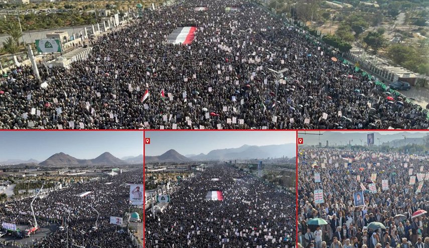 صنعاء تشهد حشداً مليونياً في عيد الجلاء وتؤكد: لن نترك فلسطين