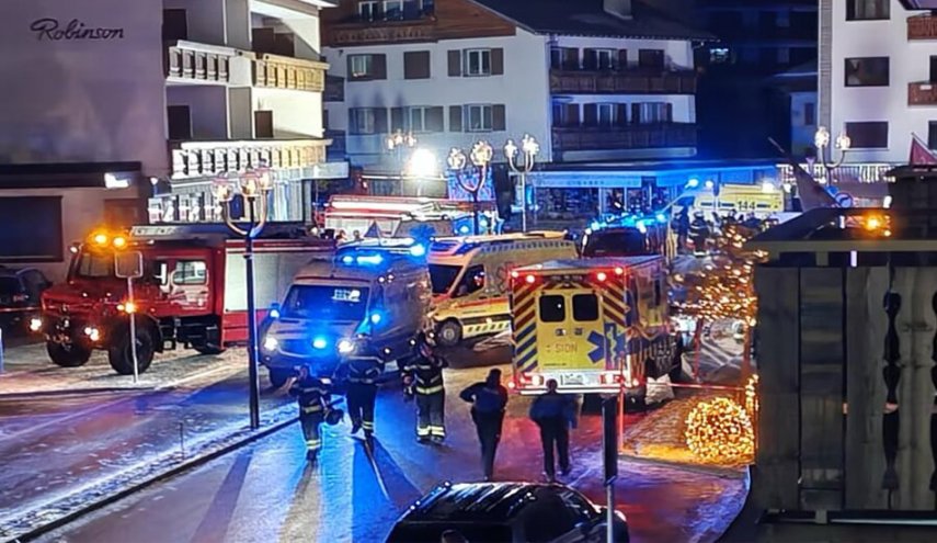 سويسرا: عشرات القتلى والجرحى في حريق بمركز للتزلج 