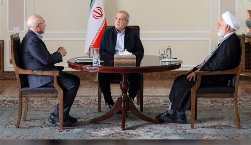 رسالة مهمة من رؤساء السلطات الثلاث الى الشعب الايراني..وهذا مضمونها