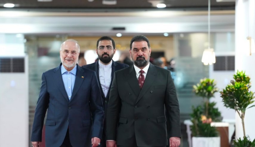 الحلبوسي يستقبل قاليباف في بغداد