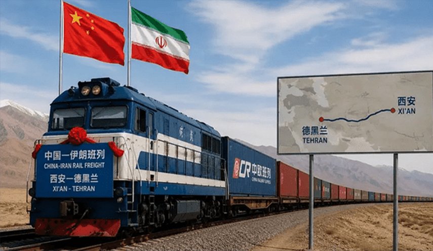 القطارات الصينية المتجهة لإيران تجاوزت حاجز المئة قطار شهريا