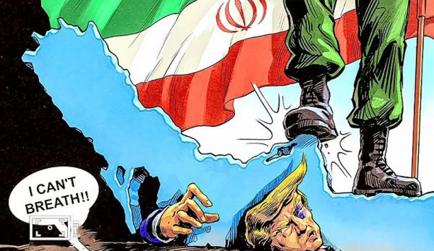 کاریکاتور | ترامپ در حصار آب‌های نیلگون تنگه هرمز 