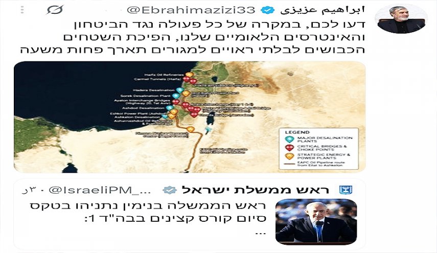 إبراهيم عزيزي: سنجعل كيان الاحتلال غير صالح للإستيطان في أقل من ساعة