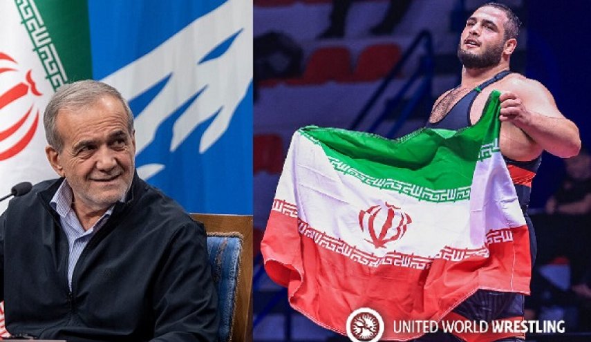  تجلیل پاستور از غرورآفرینان آستانه؛ پیام تبریک رئیس‌جمهور برای قهرمانی کشتی‌گیران
