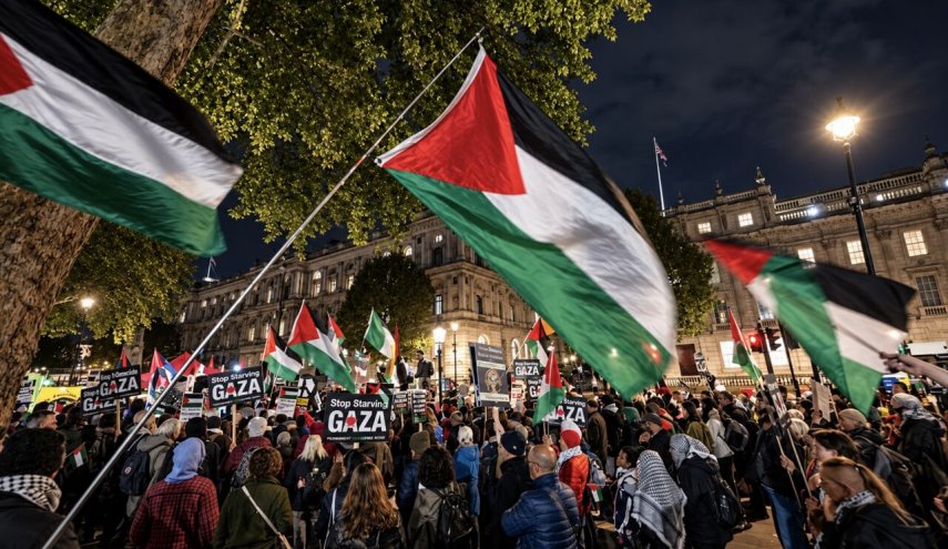 طنین‌انداز شدن فریاد اعتراض به جنایات رژیم صهیونیستی در قلب لندن 

