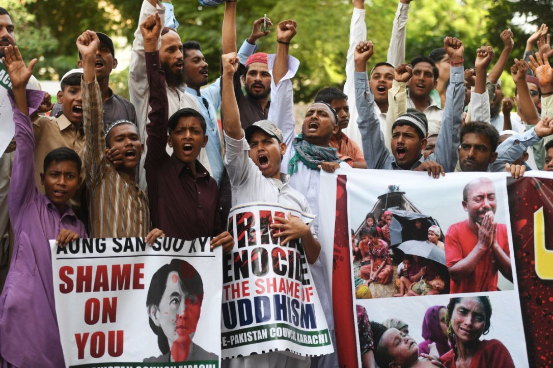 اعتراض مردم پاکستان به کشتار مسلمانان میانمار