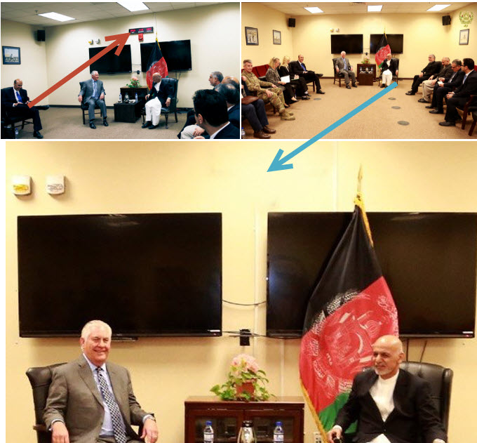 دو عکس و صدها سوال / دردسر های سفر محرمانه وزیر خارجه آمریکا! + تصاویر