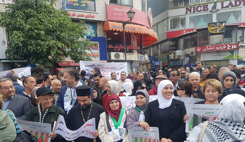 بالصور... مسيرات في محافظات فلسطين تنديدا بـ "وعد بلفور"