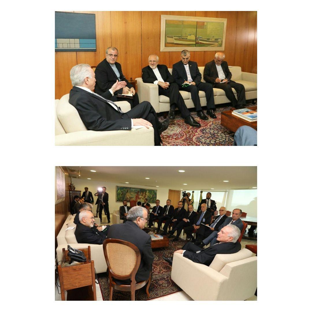 دیدار ظریف با رئیس‌جمهور برزیل