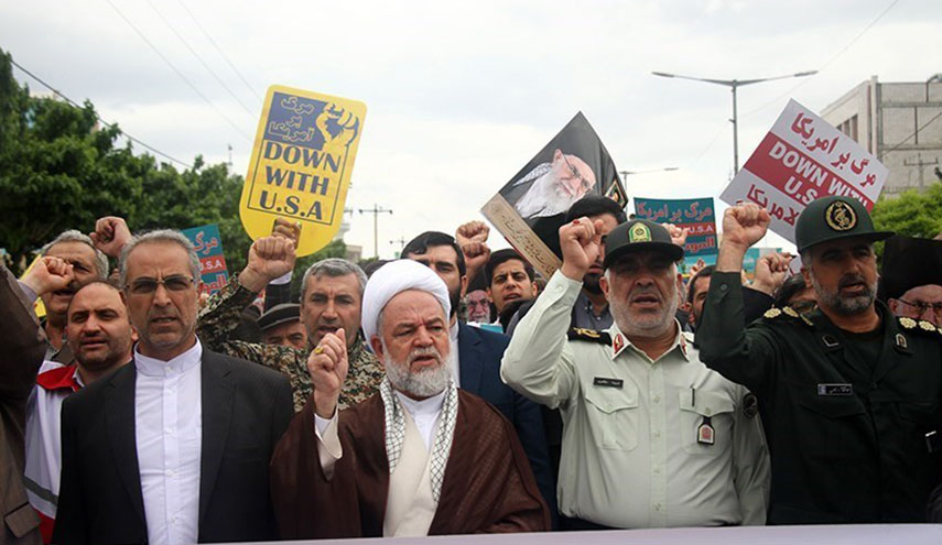 مسيرات حاشدة في انحاء ايران تنديداً بالسياسات الامريكية+ صور