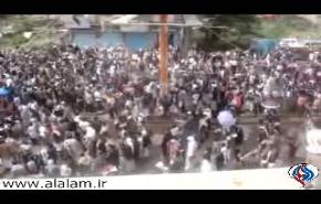 مظاهرات و مسيرات في اليمن تحت شعار  منصورون باذن الله 