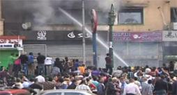 آتش سوزی در دفتر شبکه الجزیره در قاهره