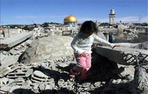 نزوح 550 فلسطينيا بسبب هدم المنازل خلال عام 2011