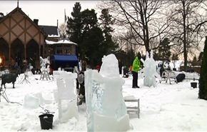 مسابقۀ تراش یخ و ساخت مجسمه های برفی در فنلاند