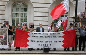 المعارضة البحرينية تعتصم أمام سفارة الرياض بلندن
