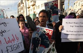 رفض شعبي فلسطيني لزيارة أوباما