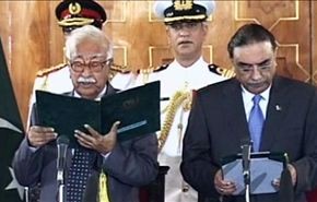 مراسم سوگند نخست وزیر موقت پاکستان