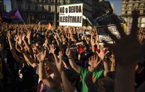 تظاهرات في إسبانيا ضد استمرار الأزمة المالية