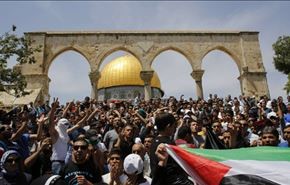 فلسطینی ها در قدس و رام الله تظاهرات کردند