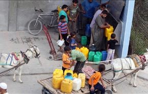 یک سوم درآمد مردم غزه صرف خرید آب می شود