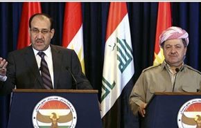 مذاکرات مالکی و بارزانی برای تثبیت وحدت ملی در عراق
