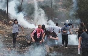 سرکوب تظاهرات فلسطینی ها با گلوله و گاز اشک آور