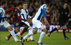برشلونة يحسم الدربي ضد اسبانيول