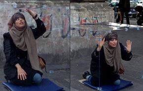 اقدام جالب هنرمند فرانسوی در دفاع از حجاب