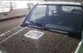 بالفيديو ..أمطار من حجارة في إيطاليا