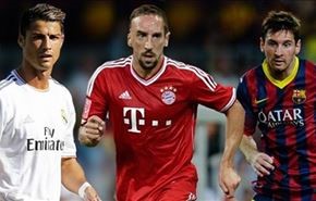 السباق النهائي ينحصر بين ميسي وريبيري ورونالدو