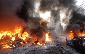 فیلم دوربین مدار بسته از لحظه انفجار در بیروت