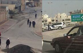 بالصور، القوات البحرينية تفرض حصارا على منطقة 