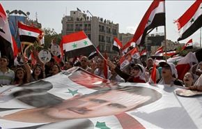 تصاویری از تظاهرات سوریها در حمایت از بشار اسد