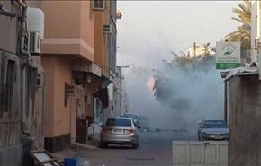 سرکوب تظاهرات در شهر جد حفص بحرین+فیلم
