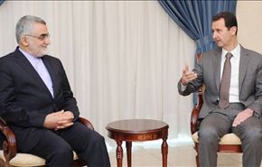 بروجردي يلتقي الاسد ويؤكد دعم ايران للحل السياسي للازمة
