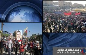 مسيرة حاشدة بدير الزور تاييدا للجيش السوري