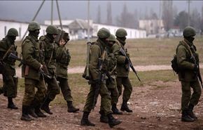 إصابة خلال استیلاء القوات الروسية علی قاعدة أوكرانية في القرم