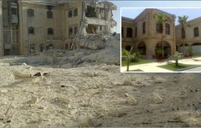 فيديو/مسلحون یفجرون فندق الكارلتون الاثري في حلب وسقوط ضحايا