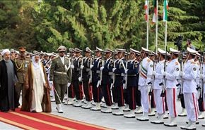 الرئيس الايراني يستقبل امير الكويت رسميا