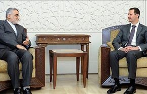 الوفد البرلماني الايراني يلتقي الرئيس الاسد ولاريجاني يهنئ