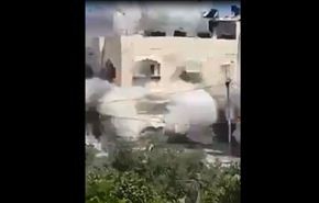 بالفيديو..نسف احد المنازل في غزة بصاروخ للاحتلال