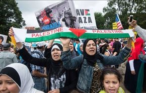 تظاهرات حمایت از غزه در مقابل کاخ سفید + عکس