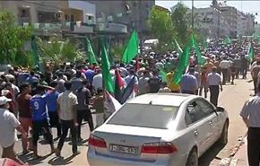 مسيرة حاشدة في غزة دعما للوفد الفلسطيني المفاوض في مصر