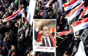 حمایت گسترده مردم بغداد از نخست‌وزیری مالکی
